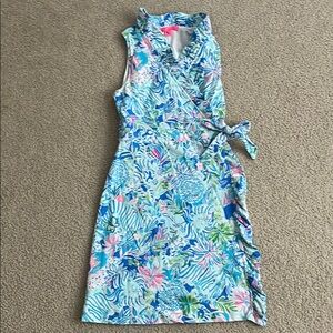 Lilly Pulitzer Sleeveless Ruffle Wrap Dress